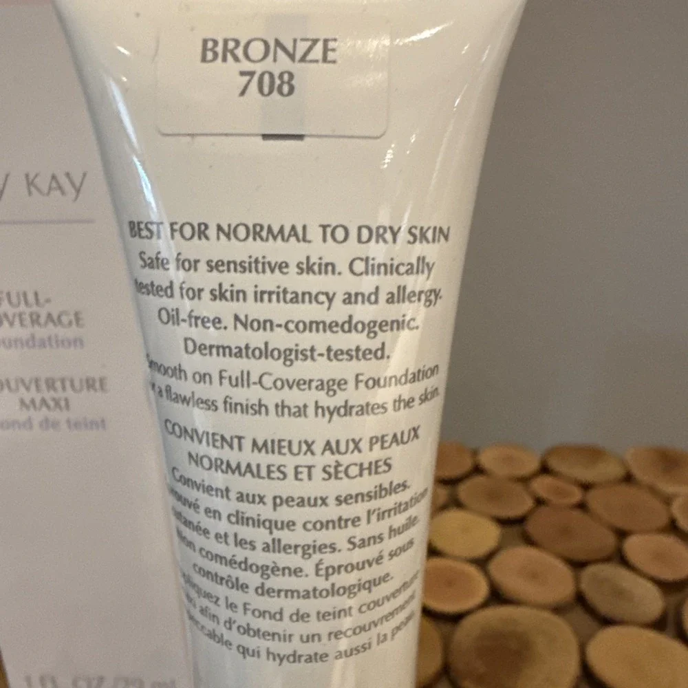 Mary Kay Full Coverage Foundation Bronze 708 - Gray Cap #‎ 379000 Normal To Dry